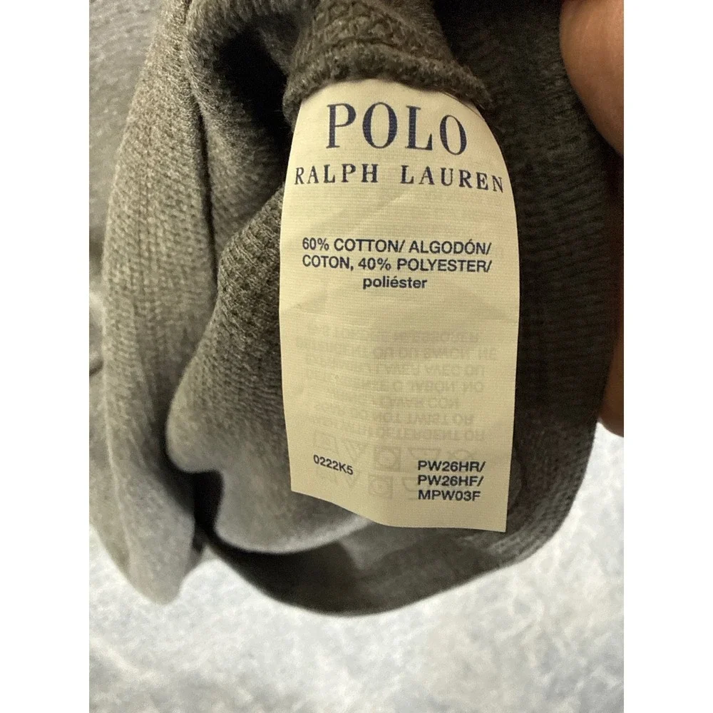 Polo Ralph Lauren Mens Gray Waffle Knit Thermal Sleepwear Shirt S MPW03F